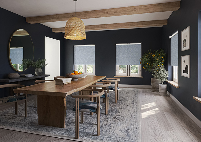 Poppy Field, Dusky Blue - Roller Blind - Image 7
